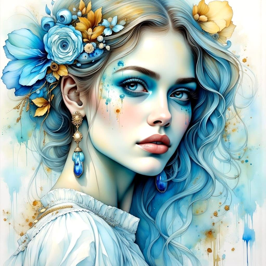 Textured Oil Painting with Impasto and Craquelure