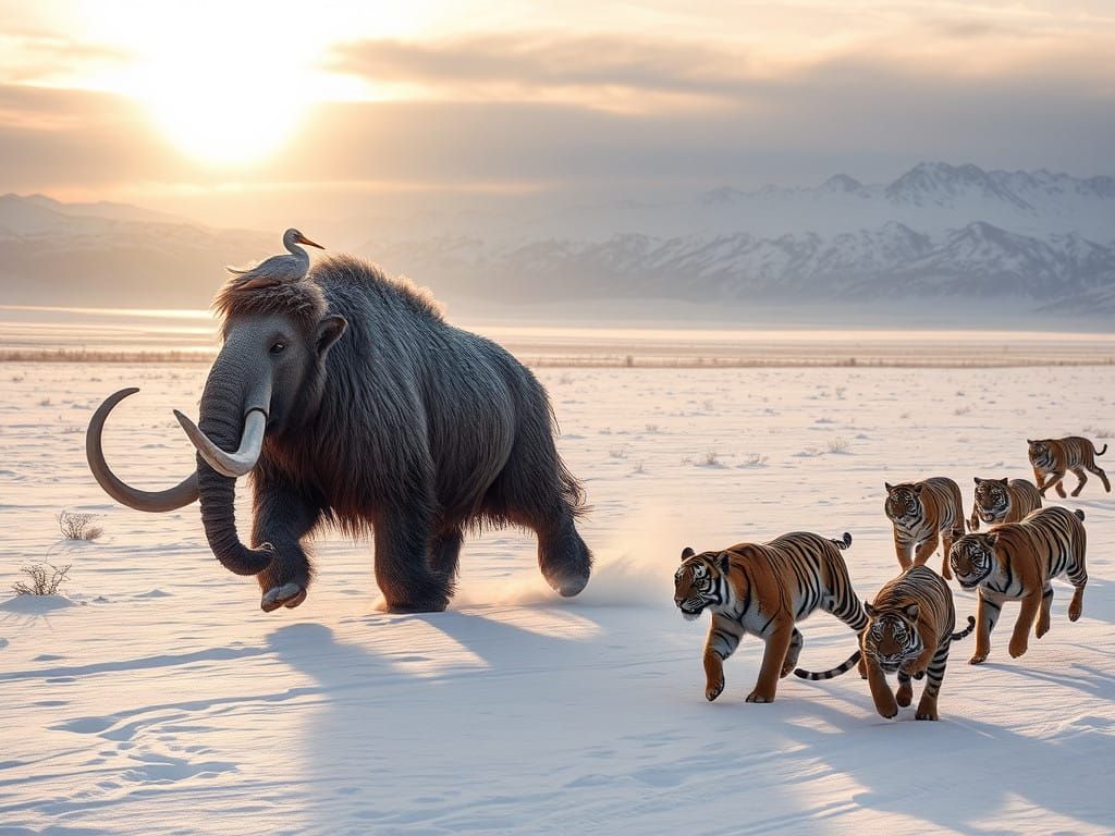 Mammoth and Dodo's Snowy Chase Through Ancient Lands