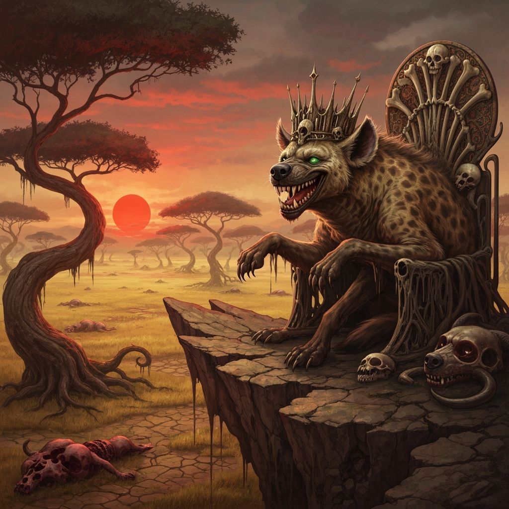 Regal Hyena Surveys Blighted Wasteland: Art Nouveau