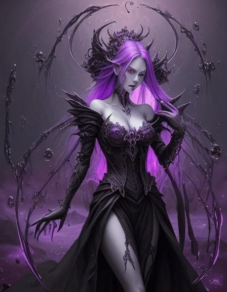 Gothic Goddess of Spirits in Baroque Science Fantasy Style