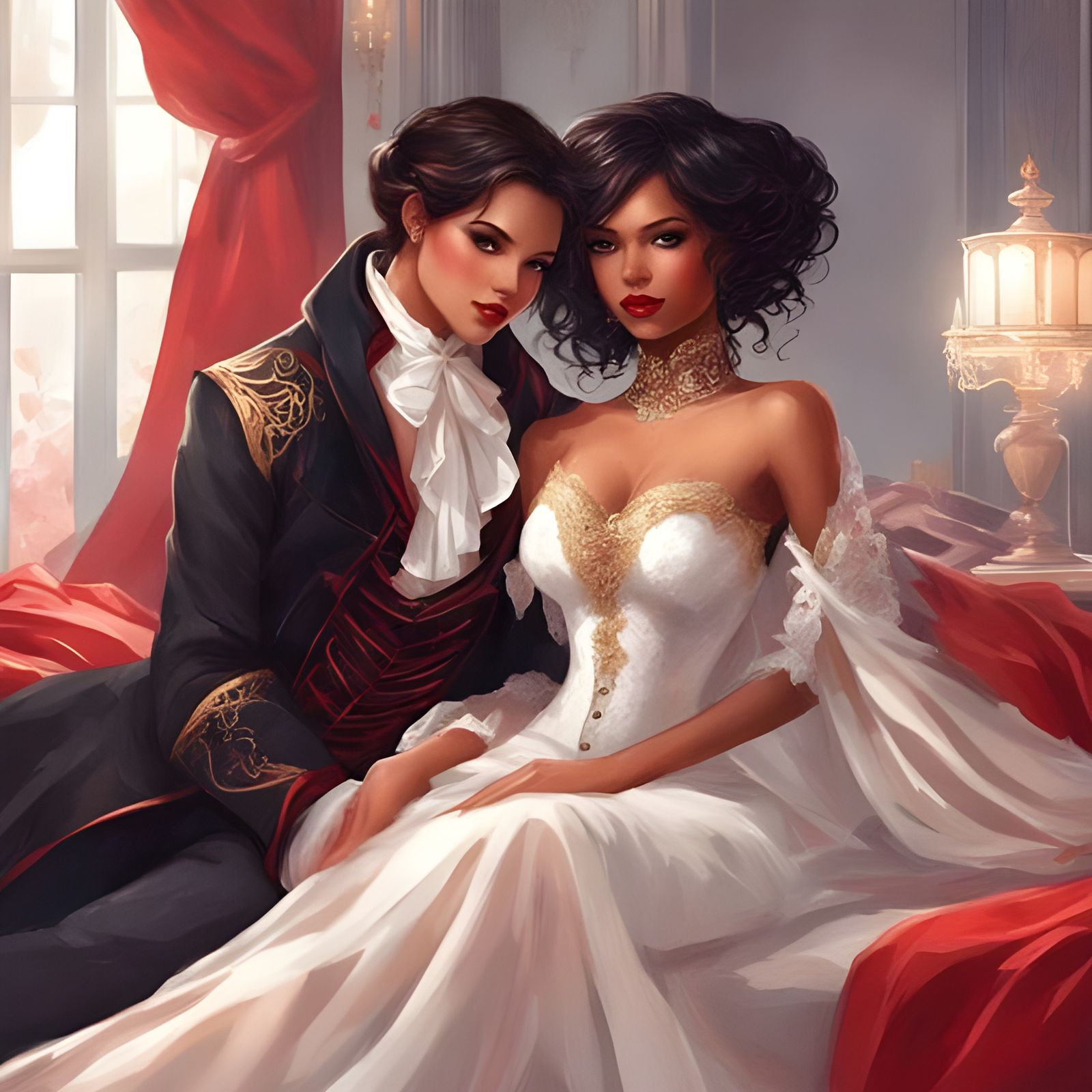 Haitian Girls in Lingerie: Sensual Portrait