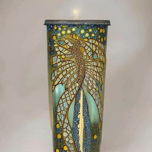 Seahorse with Dragonfly Wings in Glass Tube