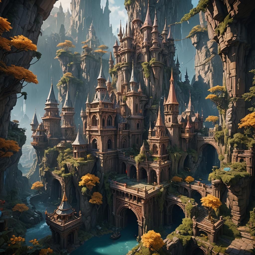Fantastical Character in Detailed Matte Painting