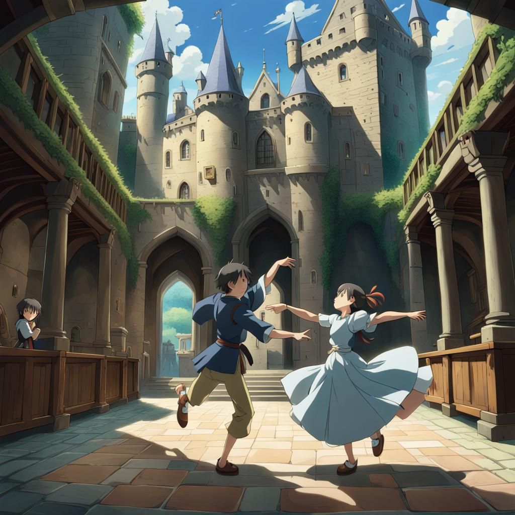 Medieval Castle Waltz: Studio Ghibli Anime Visual