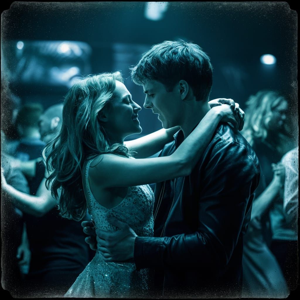 Lovers Dancing in Nightclub with 35mm Film Look