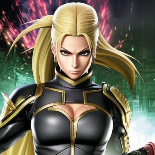 Sonya Blade: Mortal Kombat as Anime Key Visual