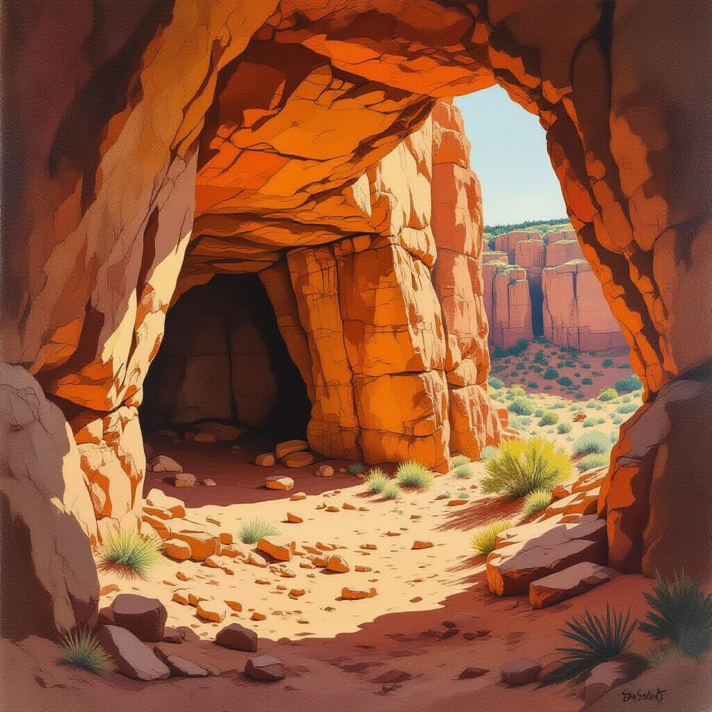 Deep Desert Cave Hideout in Southern New Mexico