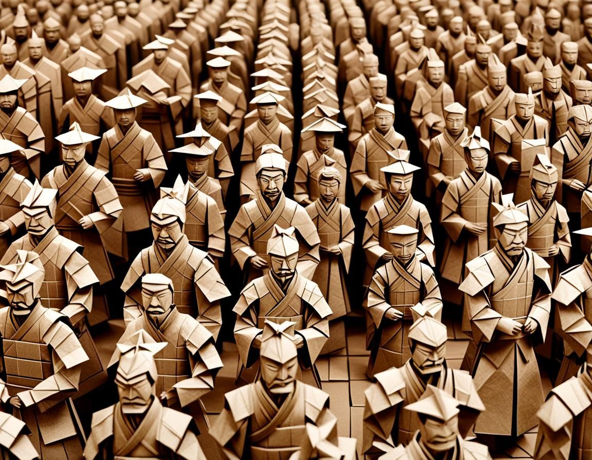 Origami Terracotta Warriors of Emperor Qin Shi Huang