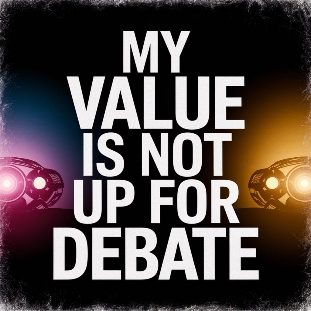 Cinematic Film Still: "My Value Is Not Up For Debate"