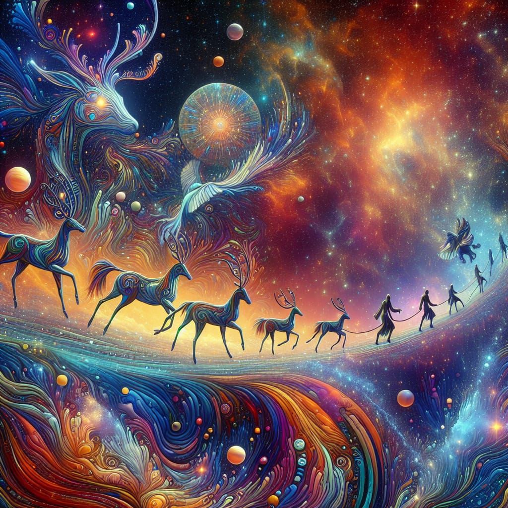 Line dance across the universe