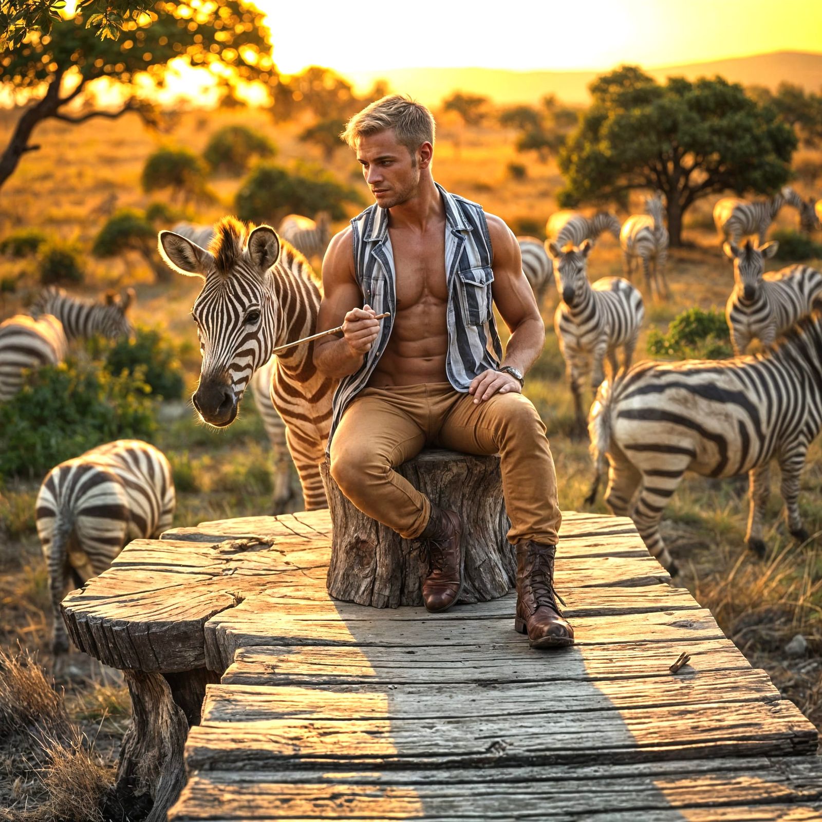 Artistic Encounter in the Golden Savannah