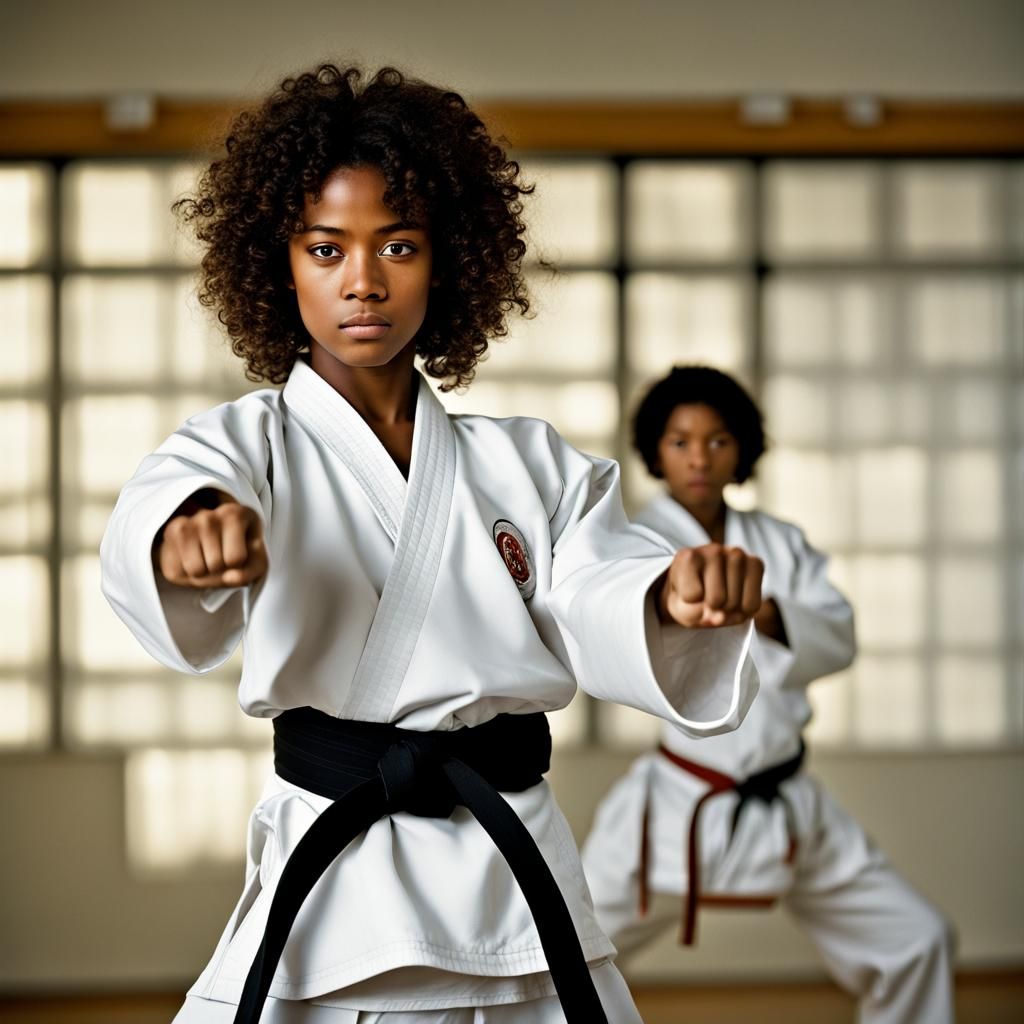 1970s Dojo Portrait of Karate Student