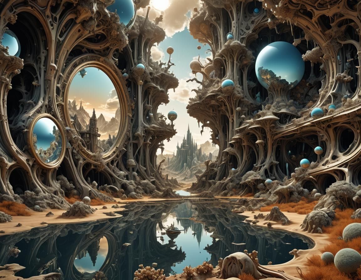 Surreal Fractal Landscape in 3D
