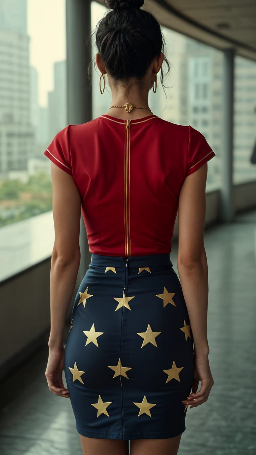 Elegant Businesswoman in Cinematic Style