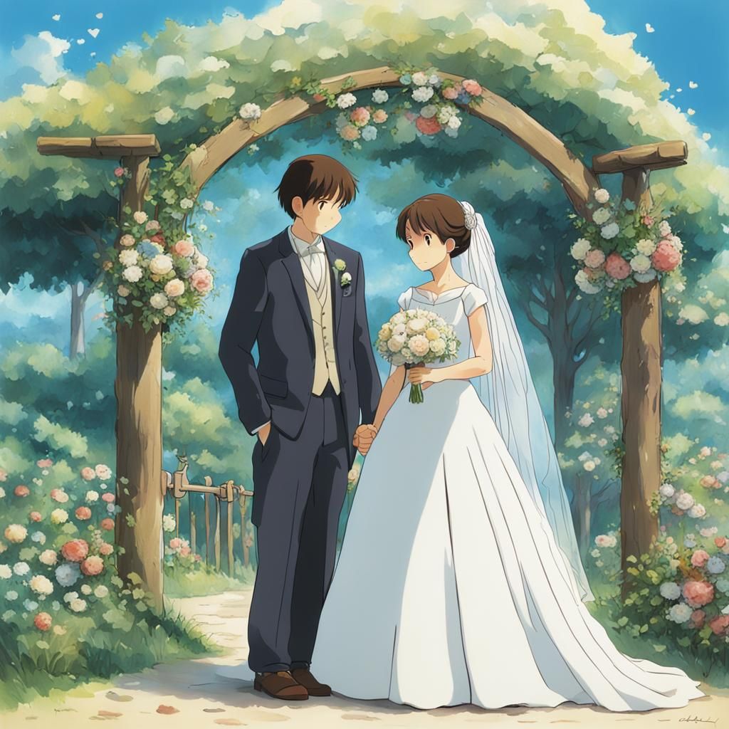 Studio Ghibli Wedding: Long-Distance Love Realized