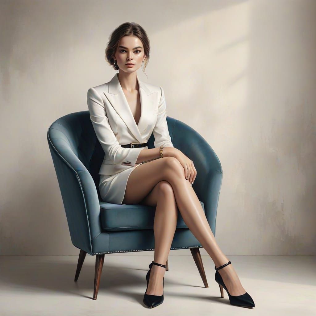 Glamorous Woman in Luxe Fashion Attire