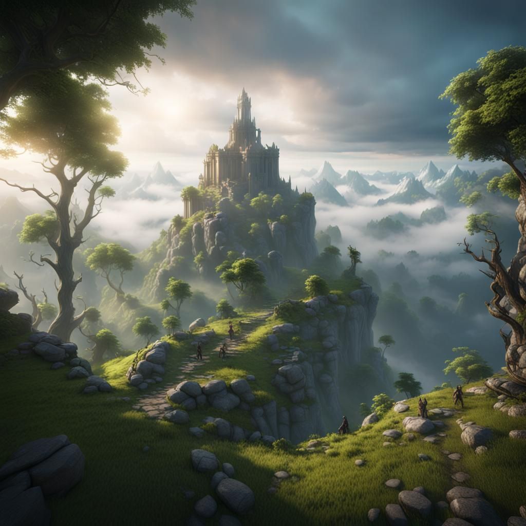 Valhalla atop Misty Mountain: 3D Game Cinematic