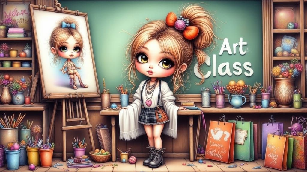 <lora:Hand Drawn Bohemian:1.0> <lora:Whimsical:1.0> 

A Vibr...