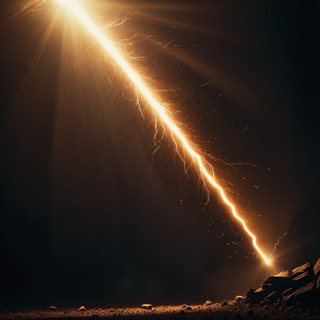 Ethereal Beam of Light Illuminates Darkness in Cinematic Sty...