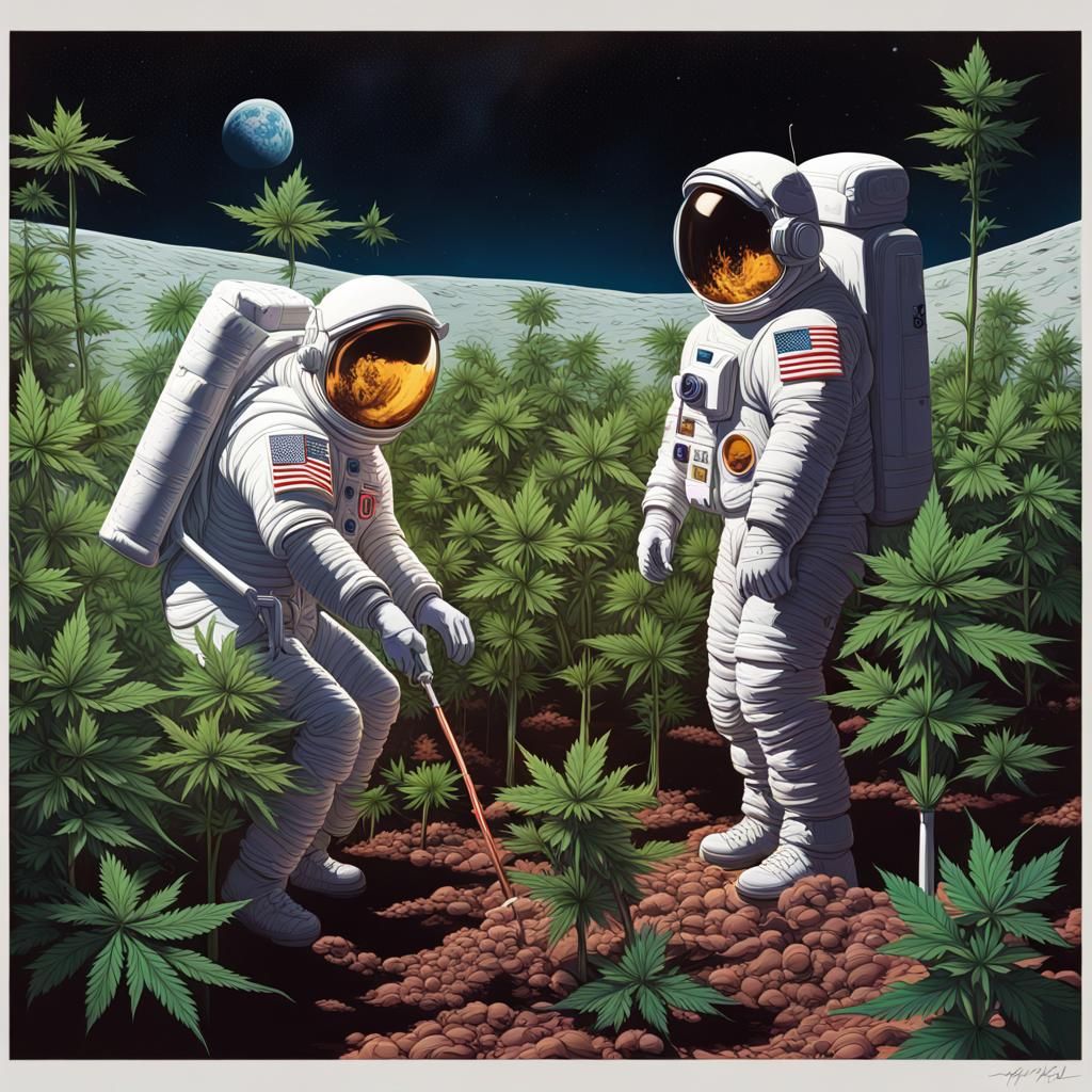 Apollo 11 Finds Cannabis Garden on the Moon