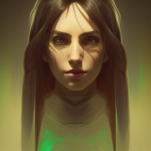 Detailed Slytherin Portrait in Art Nouveau Style