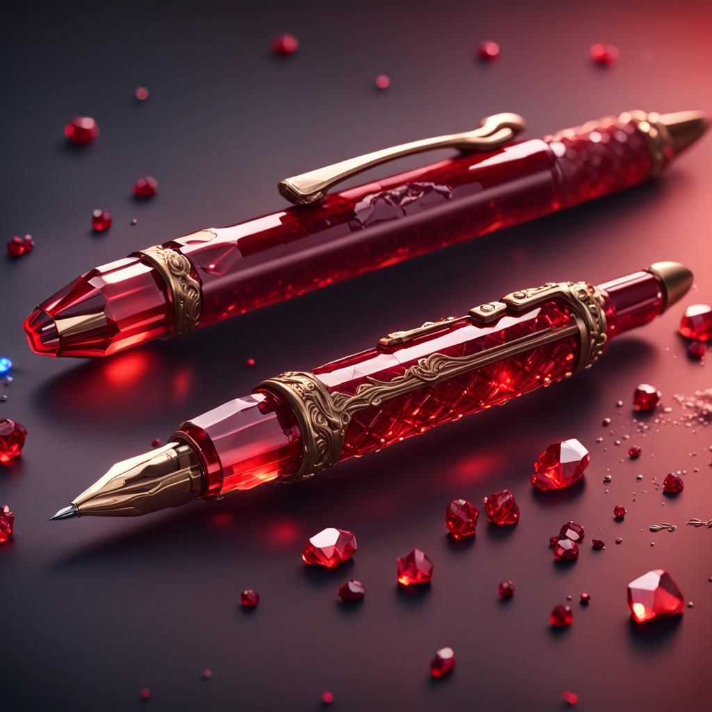 Red writing pen