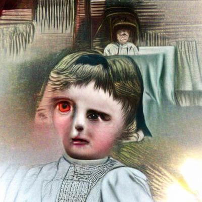 Haunting Stare of an Ill Victorian Child
