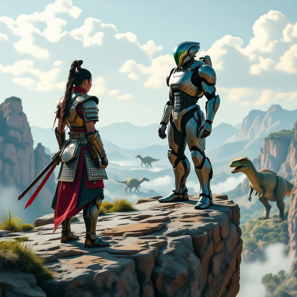 Warrior Clash: Ancient China Meets Future Android on Dino Cl...