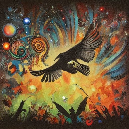 <lora:Knotwork Sketches:1.0> Massive planet explosion