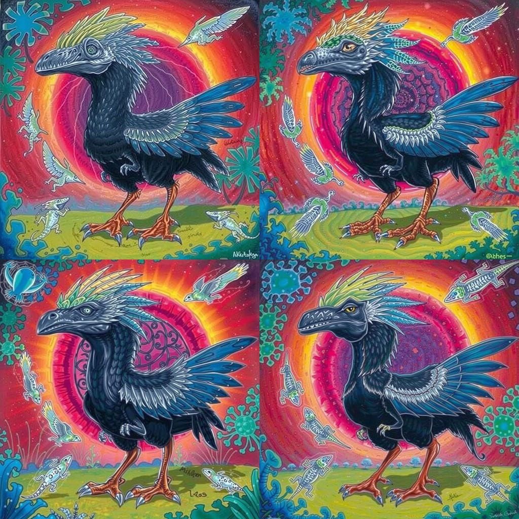 Feathered Fearsome Flier in Exotic Tropical Habitat