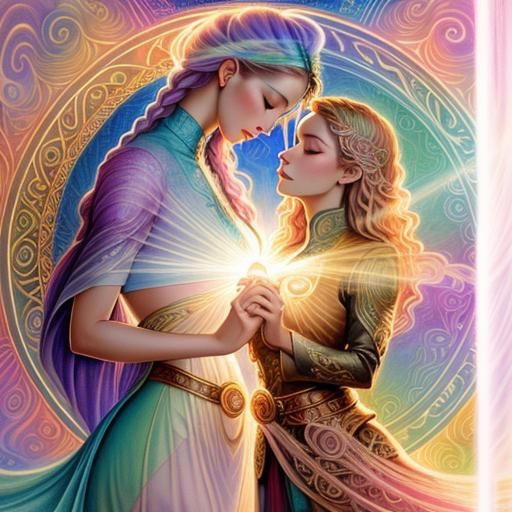 Expressionistic Art Nouveau Ouroboros in Pastel Sketch