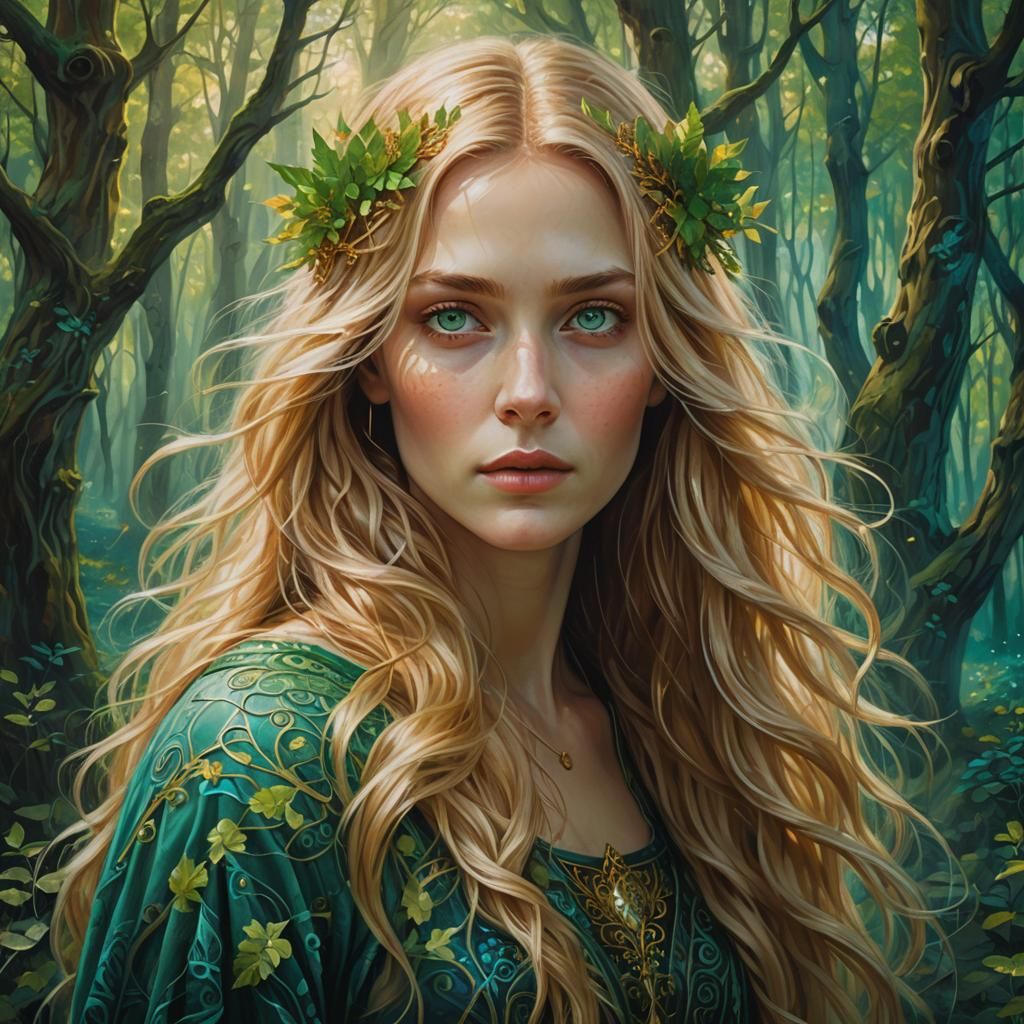 Mystical Forest: Portrait of a Russian Woman