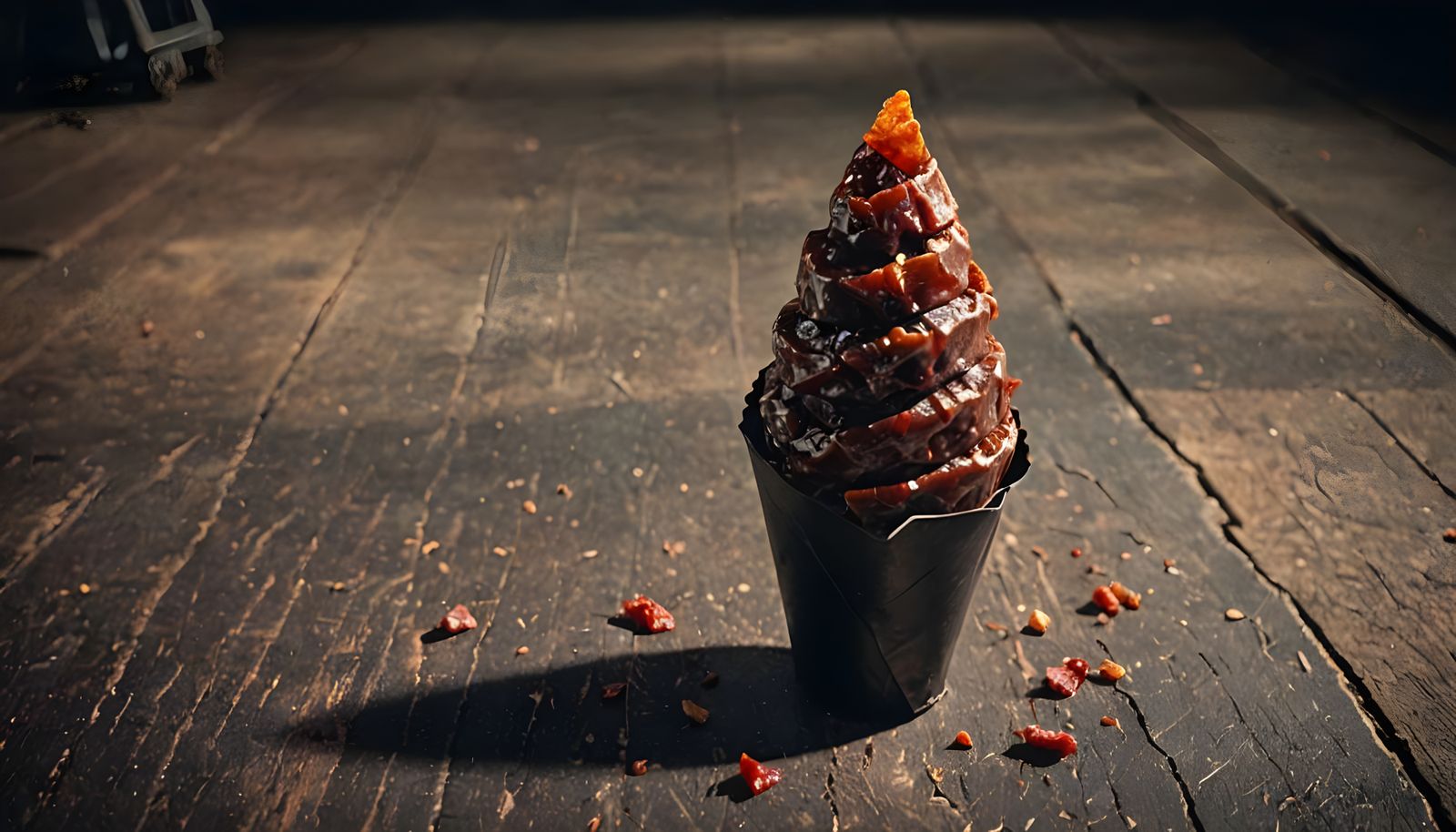 Beef Jerky Cone: Cinematic Film Still