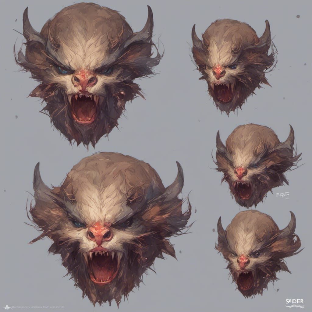 Detailed Spider-Bear Hybrid Creature Portrait