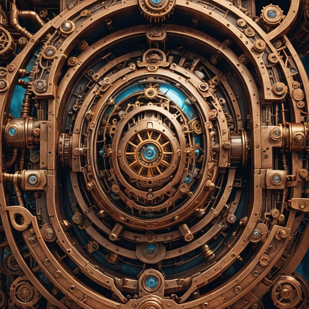 Steampunk Engine with Embedded Egg