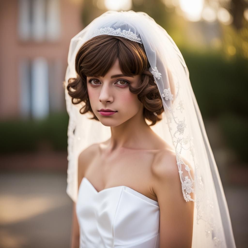 Teenage Boy as Bride: Professional Photography Portrait