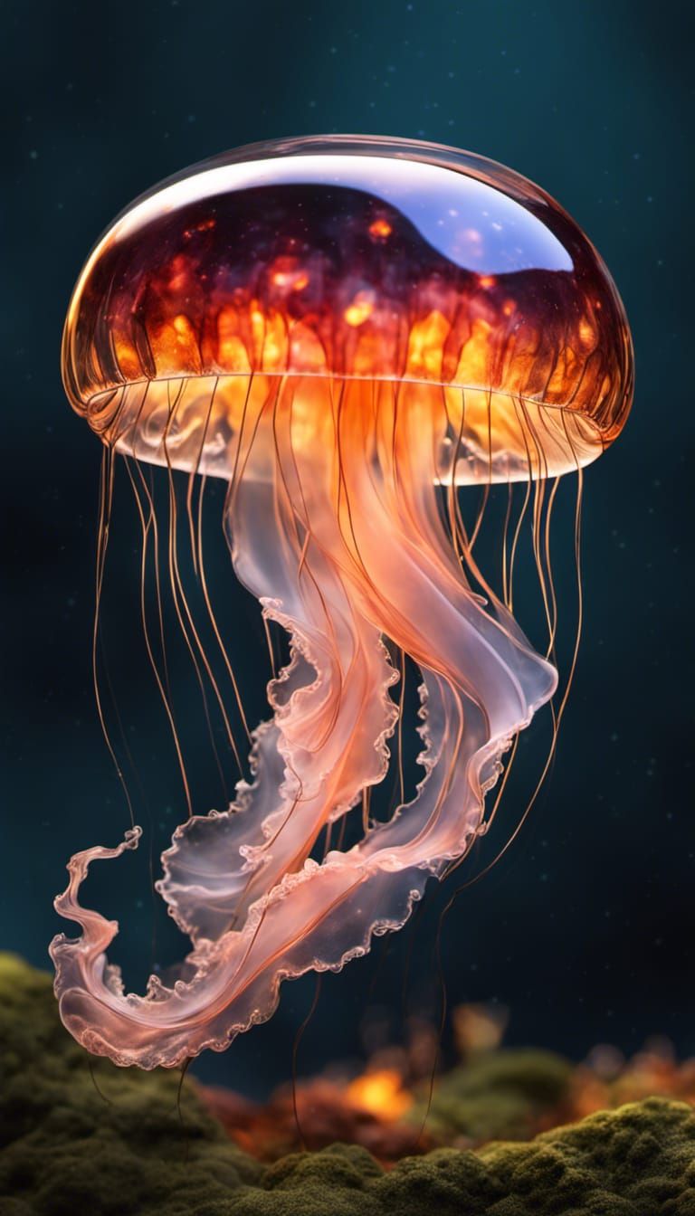 Glass Blown JellyFish