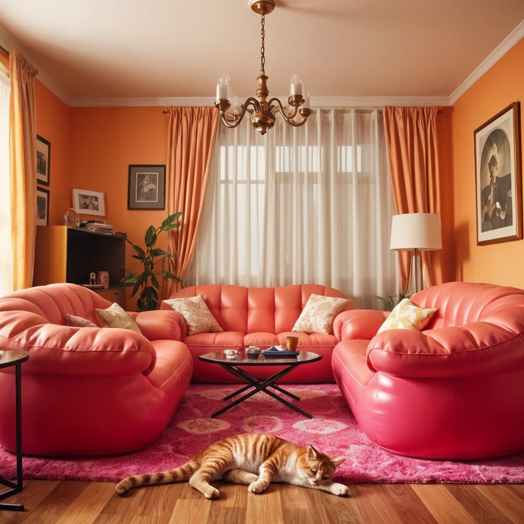 Pink and orange 60's