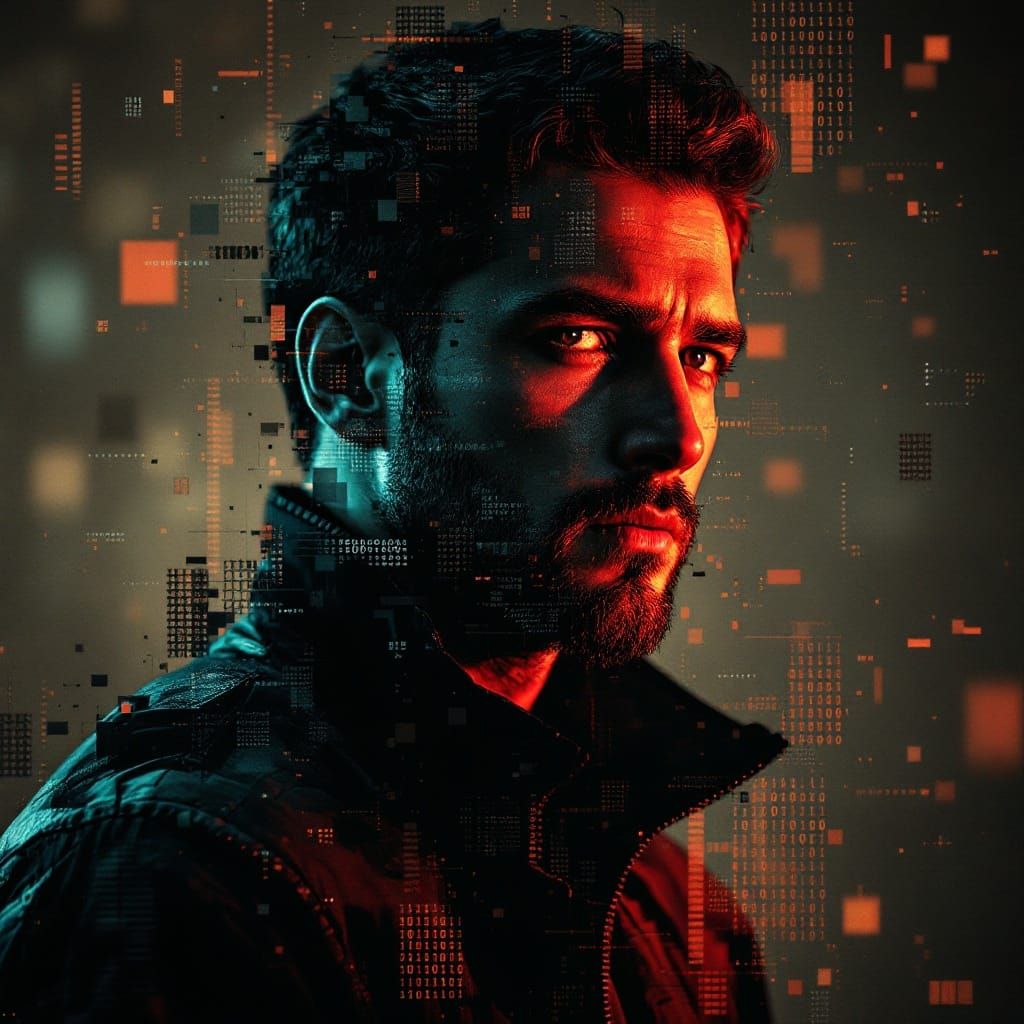 Digital Decay Emerges from Within Neon Cityscape