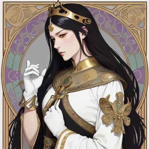 art by Alphonse Mucha, Kazuma Kaneko, Yoshitaka Amano, Édouard Manet, John William Waterhouse, Claude Monet. The mystica...