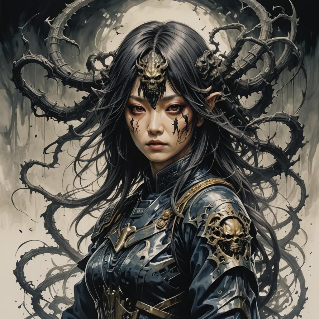 Sinister Portrait in Ayami Kojima Style