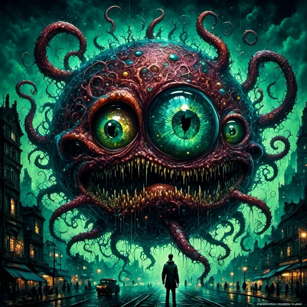 Cyclopean Meatball Demon with Tentacle Eyes