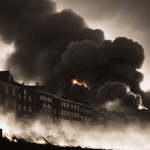 Village on Fire: Film Noir WWII Scene