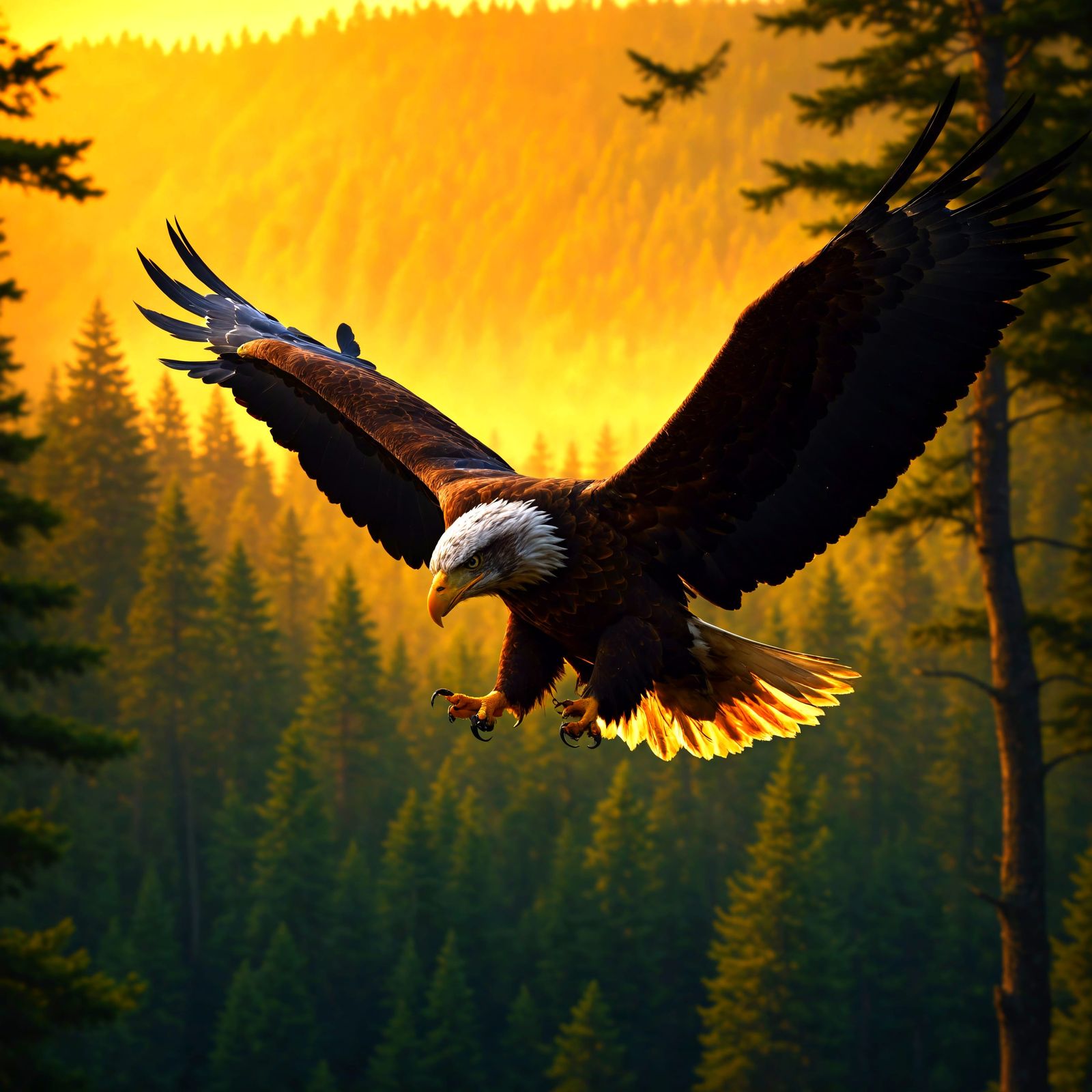 Majestic Eagle Portrait in Cinematic Style