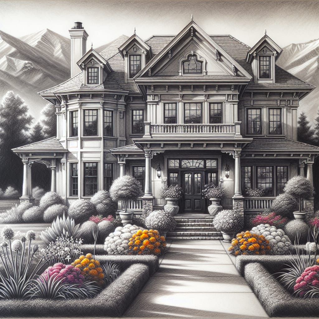 Elegant Georgian Manor House with Vibrant Landscaping and Ma...