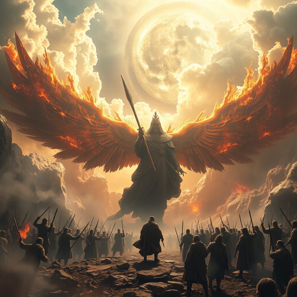 Epic Cinematic Digital Masterpiece of Divine War