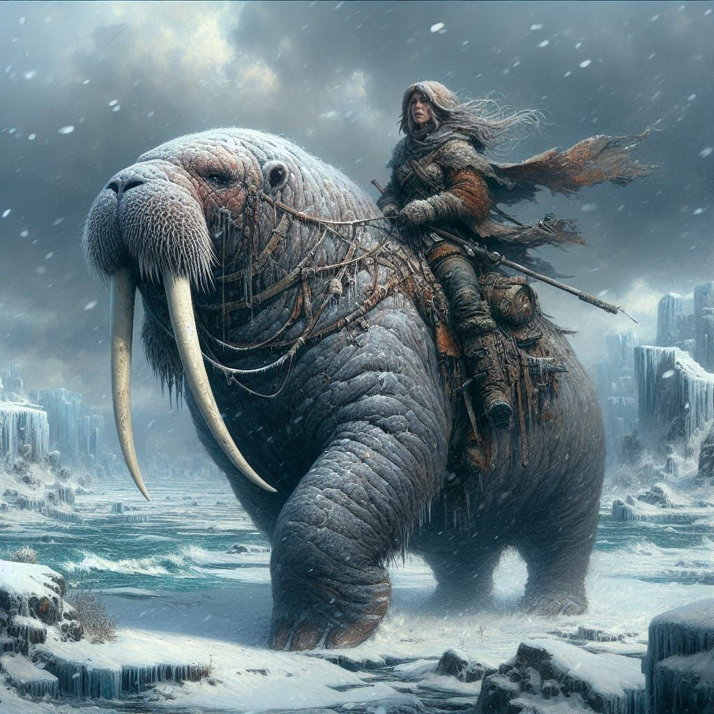 Grim Post-Apocalyptic Survivor Rides Massive Walrus Through ...