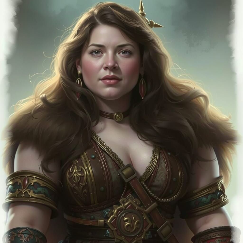 Epic Dwarven Lady Portrait: Digital Matte Painting