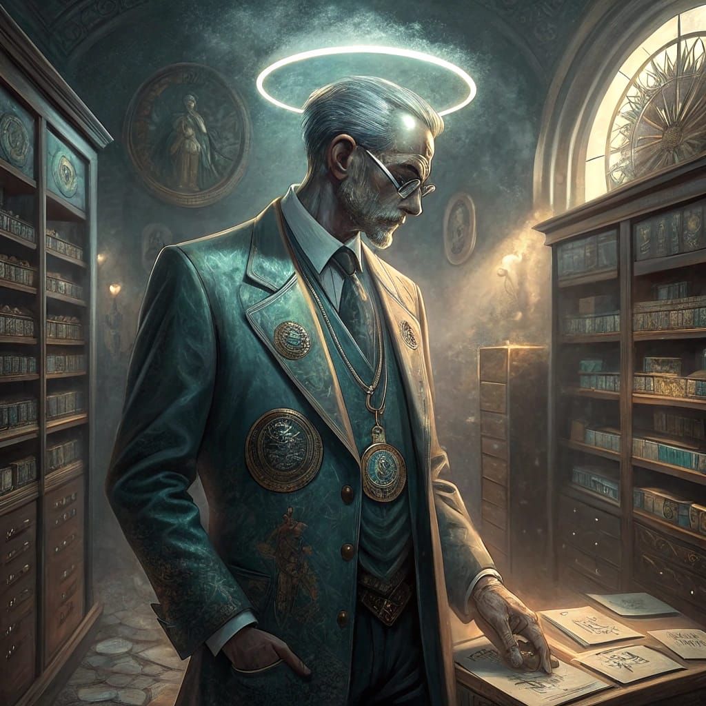 Ethereal Banker in Biomechanical Vault