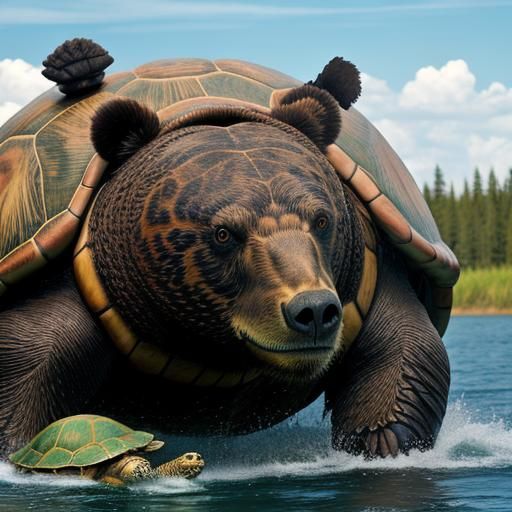 AI Image of a Turtle Bear Hybrid